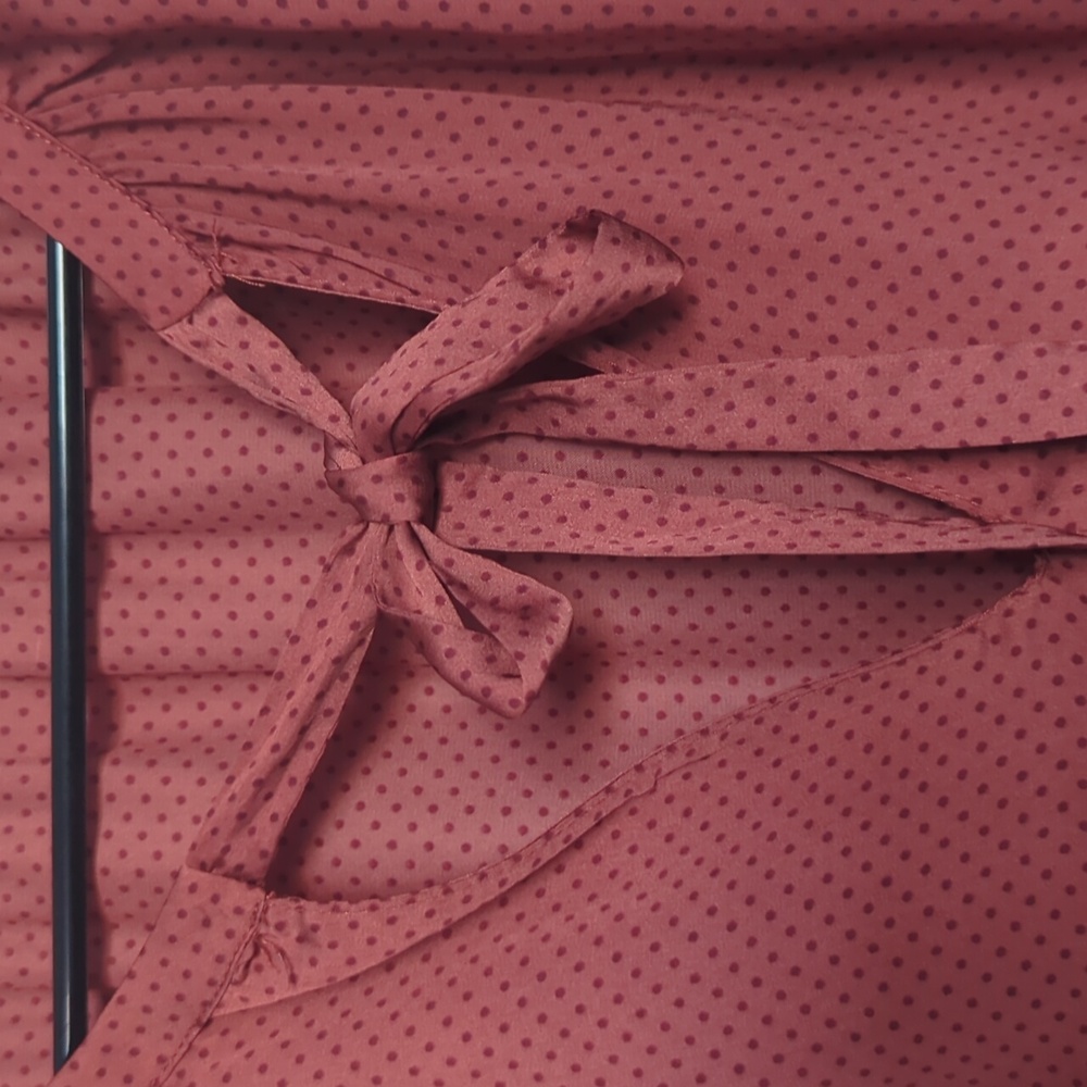 H&M Terracotta Blouse with Bow Detail - Picture 3 of 3